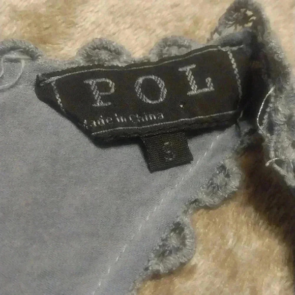 Anthropologie POL Women’s Small Zip Up Sage Green, Lace Trim Tank Dress - Picture 2 of 5